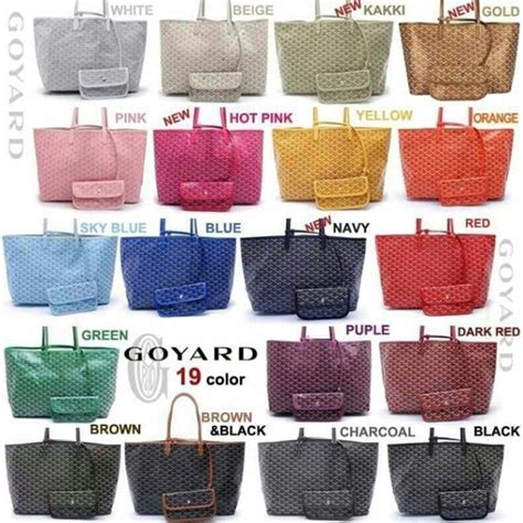 goyard colours|goyard tote colors.